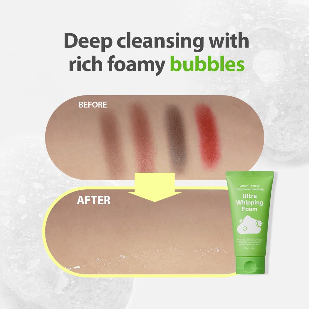 [SUNGBOON EDITOR] Green Tomato Deep Pore Cleansing Ultra Whipping Foam 120ml