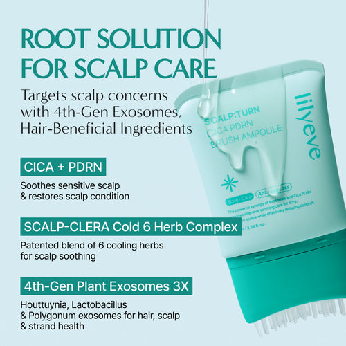[Lilyeve] Scalp:Turn Cica PDRN Brush Ampoule 30ml