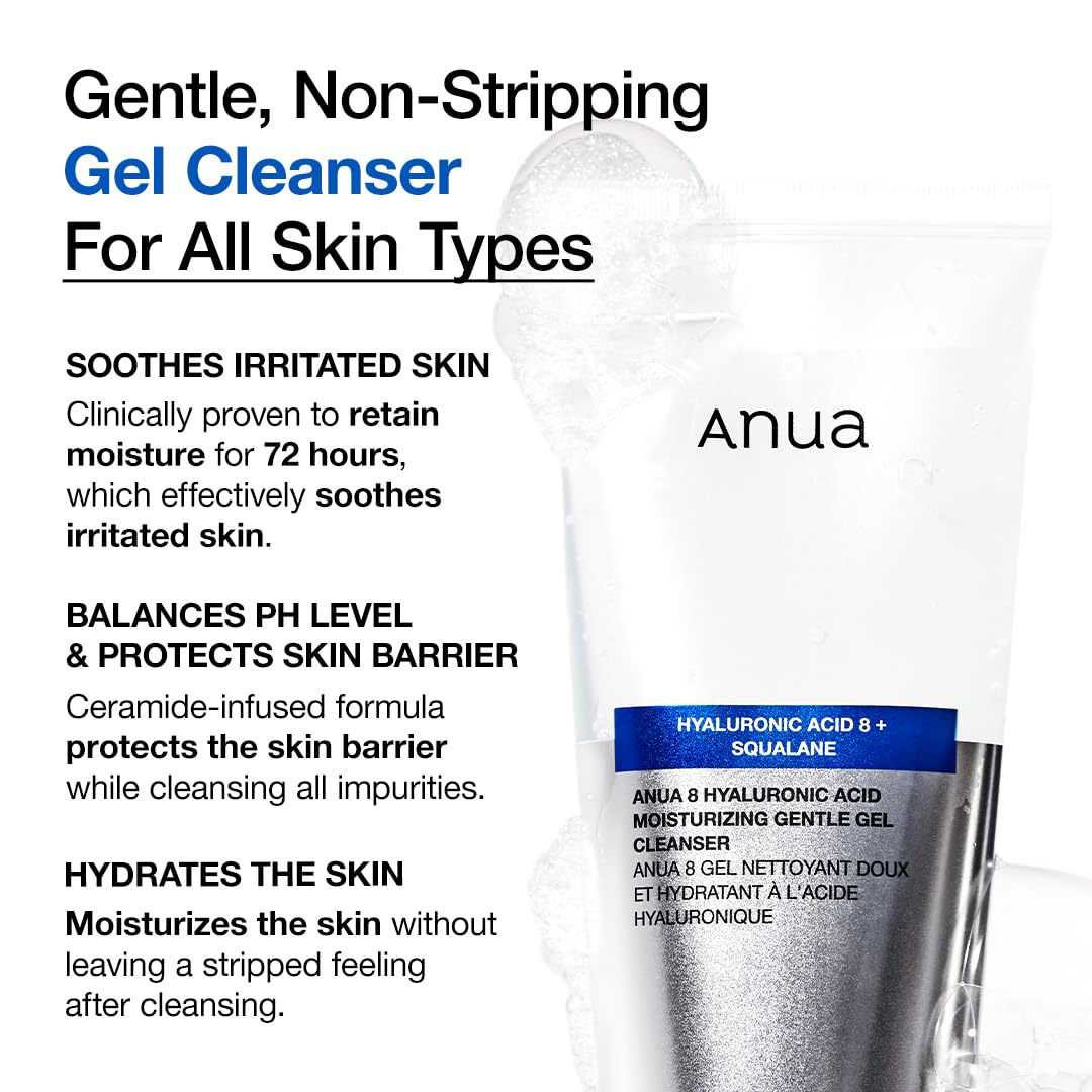 [Anua] 8 Hyaluronic Acid Moisturizing Cleanser Duo (Foam + Gel Cleanser) *Special Price*