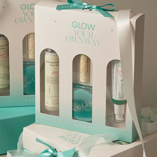 [AXIS-Y] Glow Your Ownway Set (Dark Spot Correcting Glow Toner + Vegan Collagen Eye Serum + Dark Spot Correcting Glow Serum + You Glow Compact Mirror)