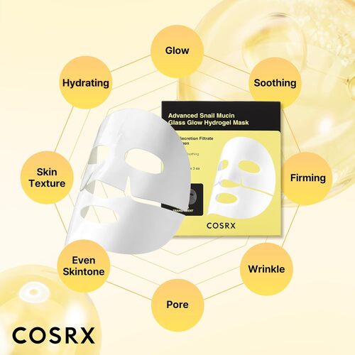 [COSRX] Advanced Snail Mucin Glass Glow Hydrogel Mask (3ea)