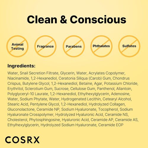 [COSRX] Advanced Snail Mucin Glass Glow Hydrogel Mask (3ea)