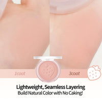 [Peripera] Pure Blushed Sunshine Cheek 026 Fluffy Berry (Soft Berry)