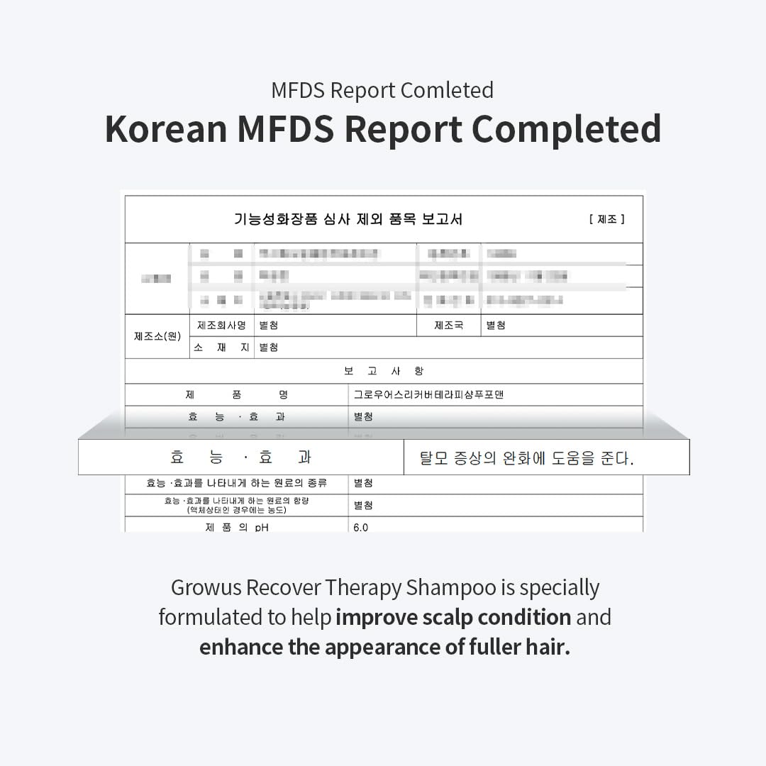 [GROWUS] Recover Therapy Shampoo for Man 500ml