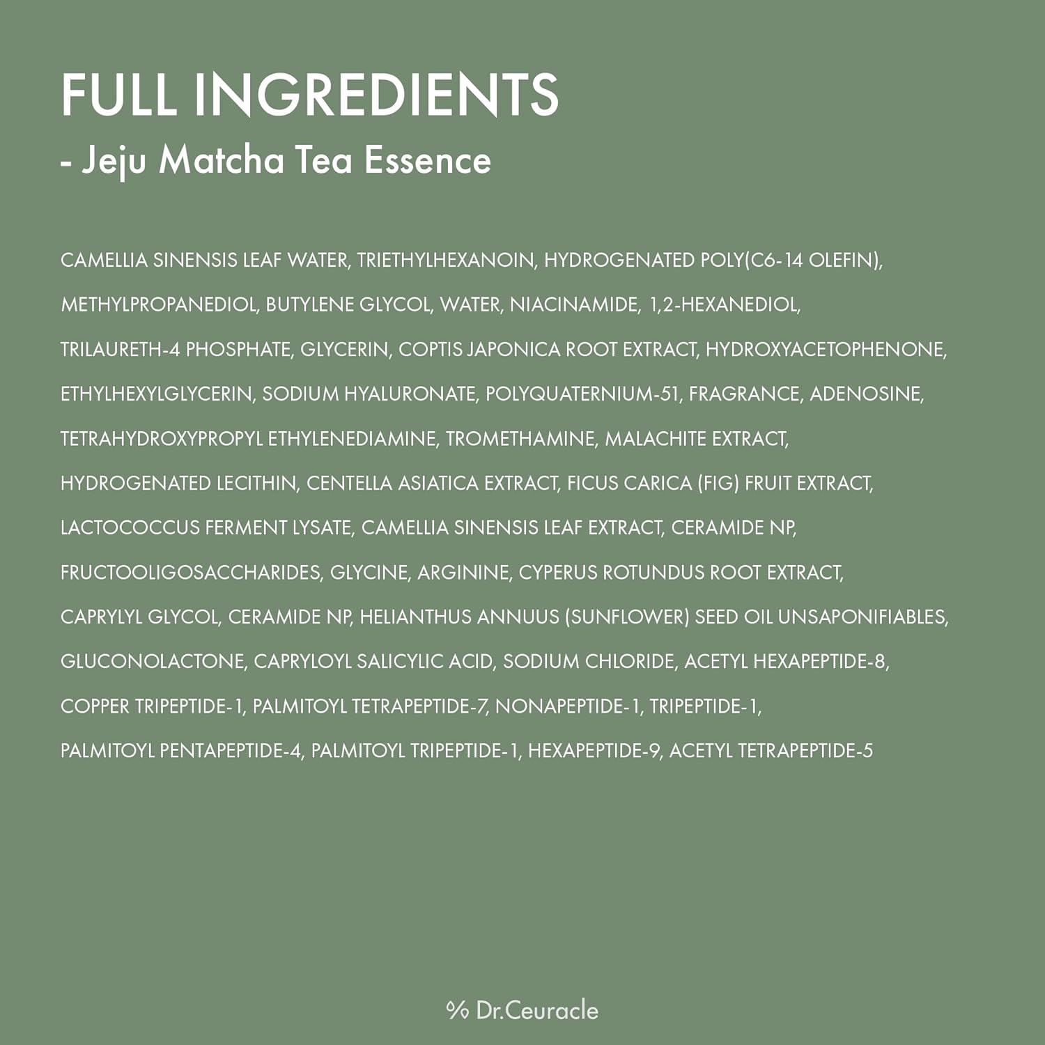 [Dr.Ceuracle] Jeju Matcha Tea Essence 150ml