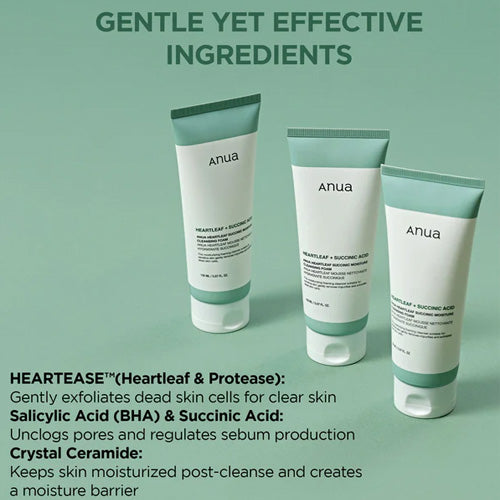 [Anua] *renewal* Heartleaf Succinic Moisture Cleansing Foam 150ml