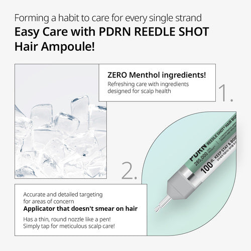 [VT Cosmetics] PDRN Reedle Shot Hair Ampoule 300dL