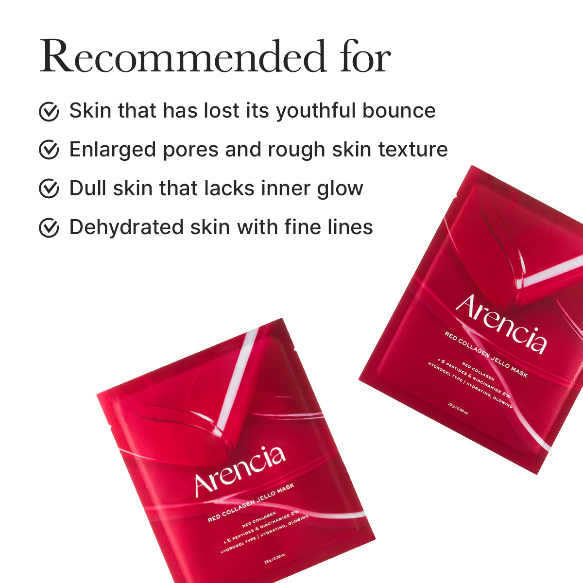 [ARENCIA] Red Collagen Jello Mask 25g (4ea)