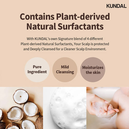[KUNDAL] Honey & Macadamia Natural Shampoo 500ml (7 types)