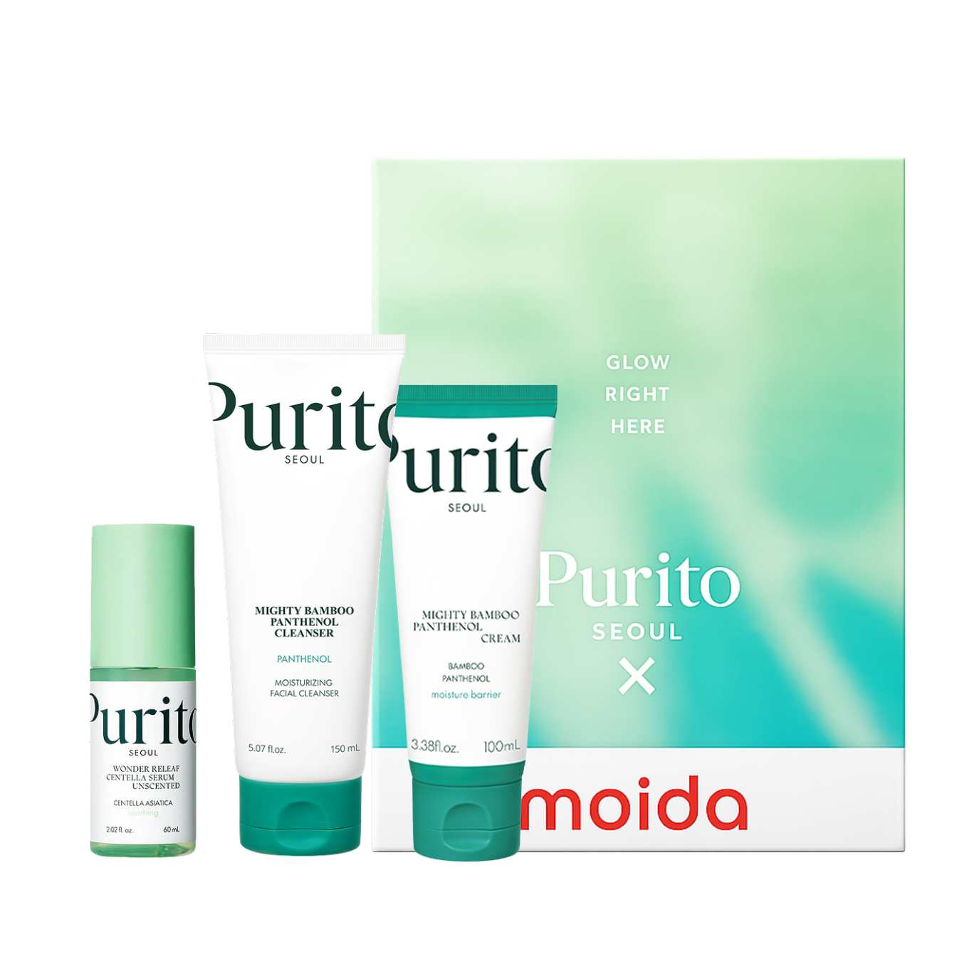 MOIDA BOX [Purito Seoul] Panthenol & Centella Repair Box (Cleansing Foam + Serum + Cream) *Special Price*