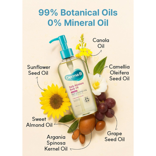 [DERMA:B] Derma-B Daily Moisture Body Oil #Fresh Paech 200ml