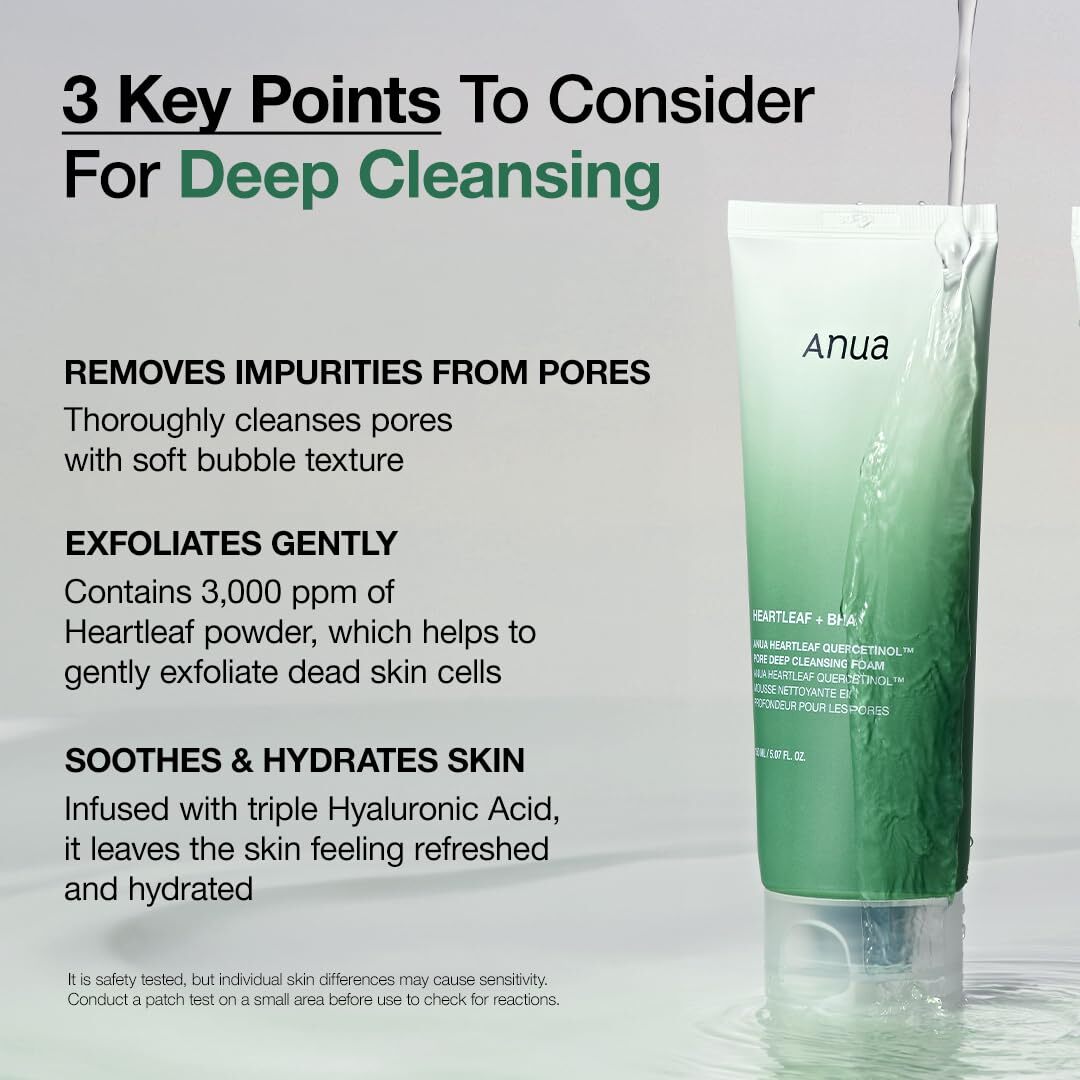 Exclusive Set [Anua] Heartleaf Pore Cleansing Foam Double Set (Free Gift : Mini Cleansing Foam) *Special Price*