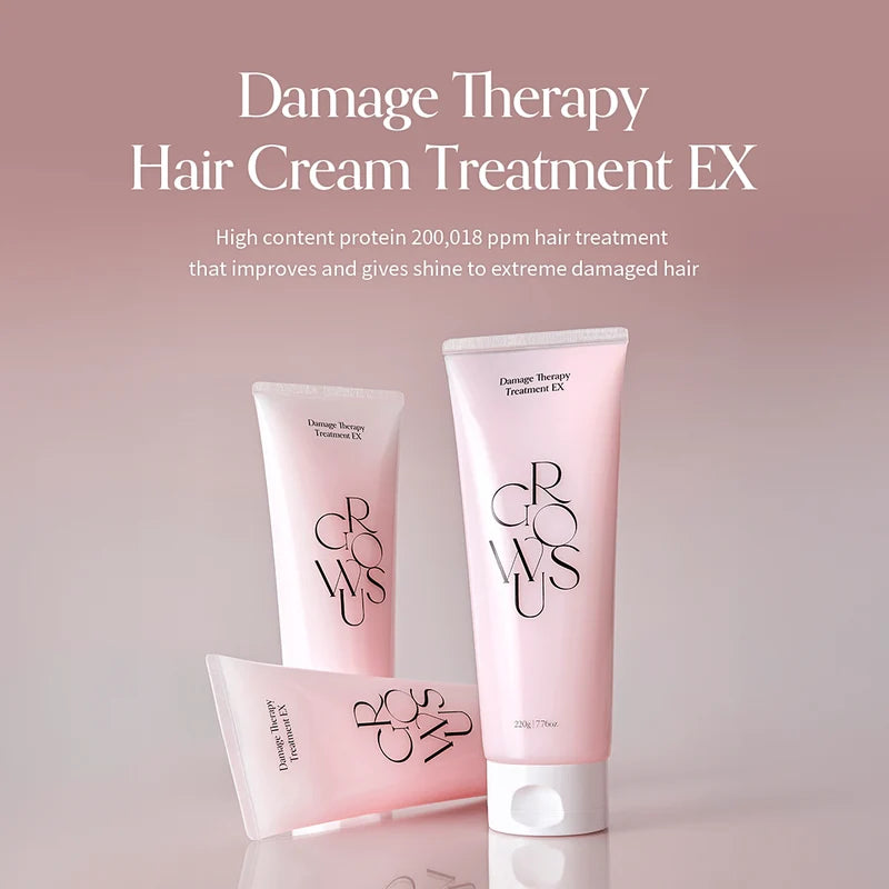 MOIDA SET [GROWUS] Damage Repair Pink Set (Shampoo + Treatment + No-wash Treatment) *Special Price*