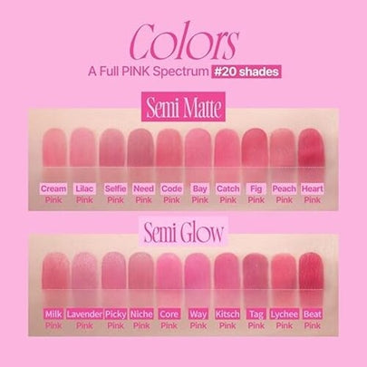 [fwee] Pink Obsession Stay-Fit Lip Tint (20 colors)