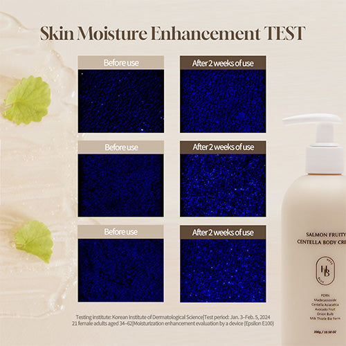 [HEVEBLUE] Salmon Fruity Centella Body Cream 300ml