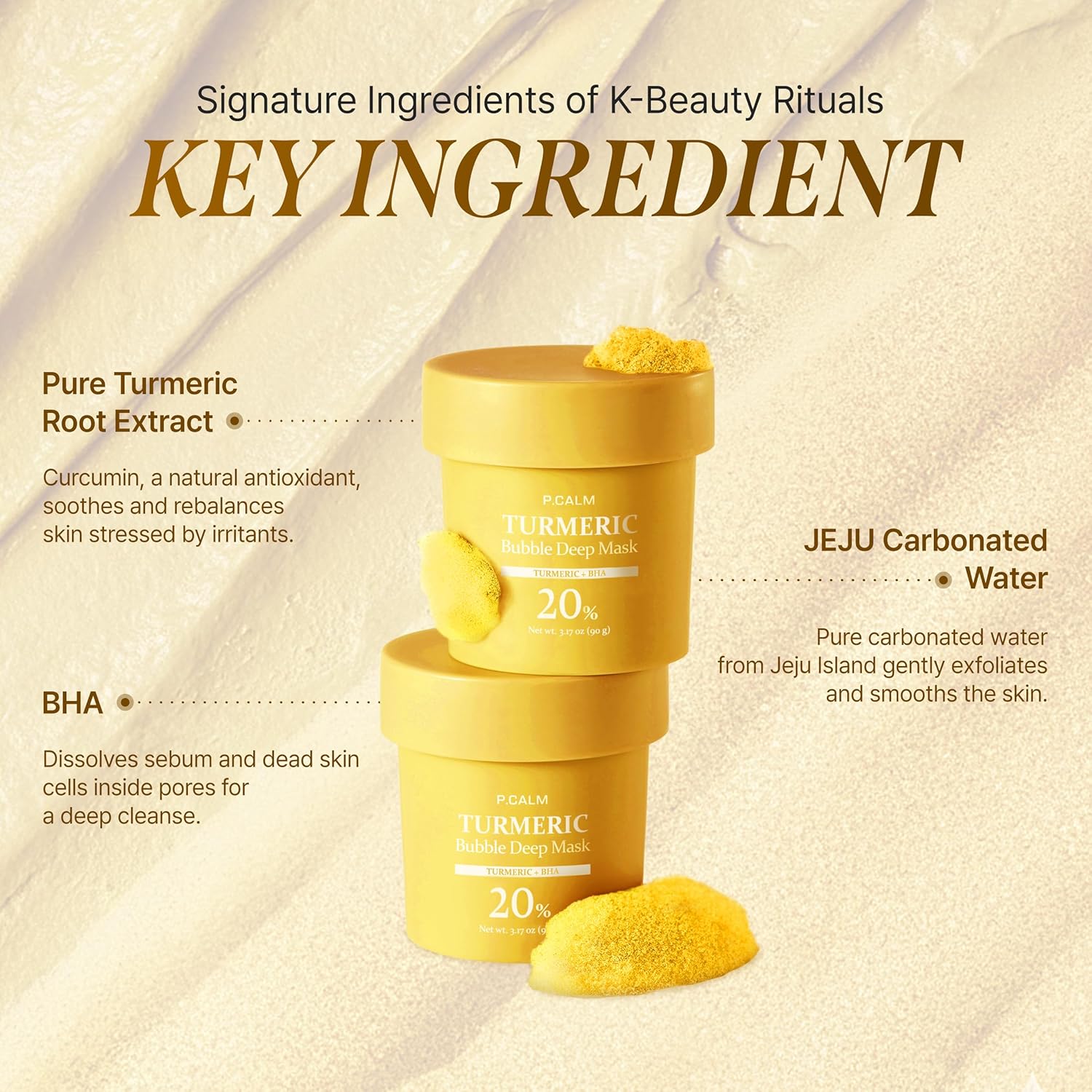 [P.CALM] Turmeric Bubble Deep Mask 90ml