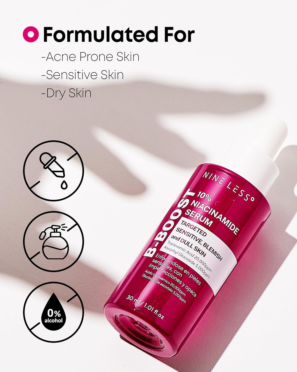 NINE LESS] 10% B-boost Niacinamide Serum 30ml + Free Gift – MOIDA