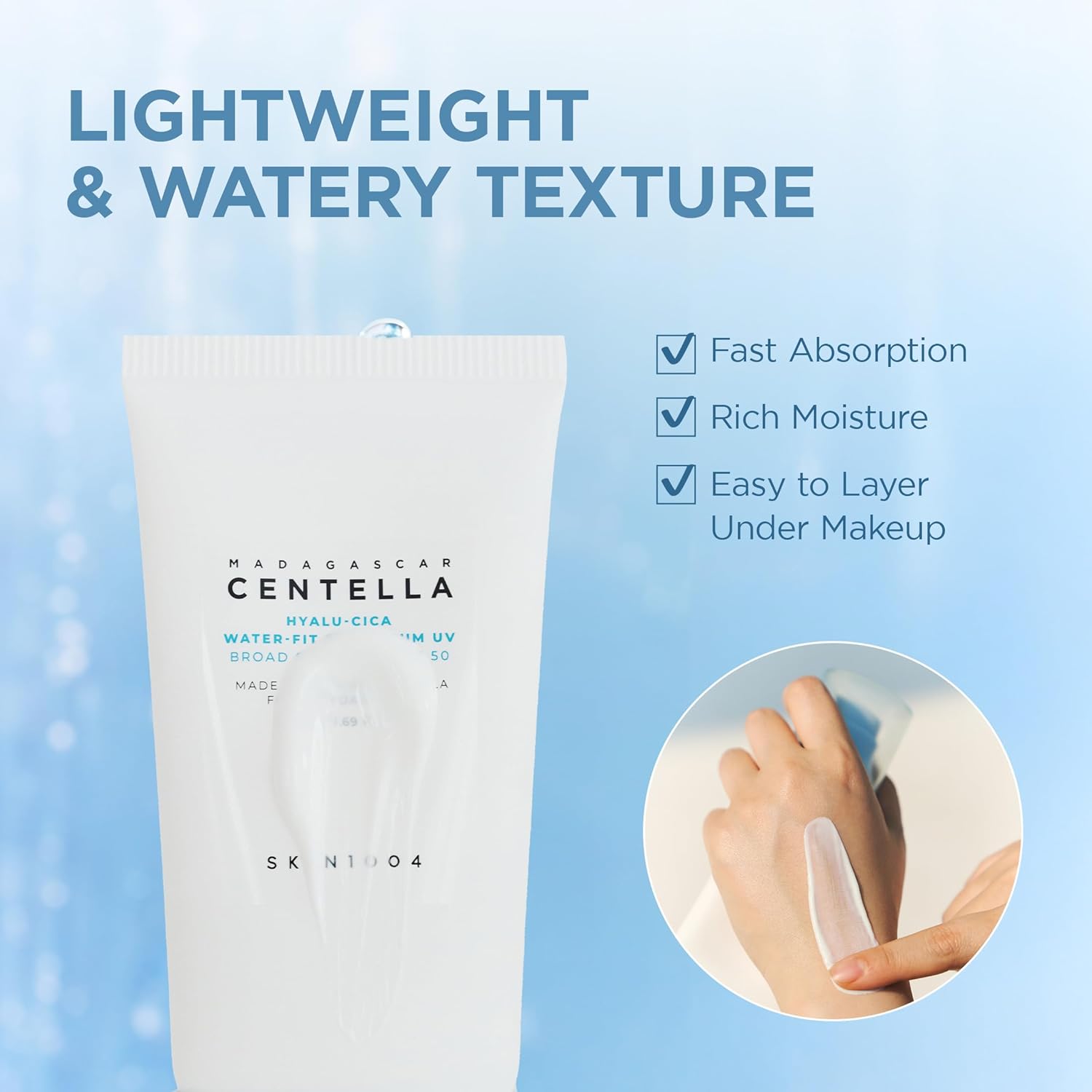 2EA [SKIN1004] Madagascar Centella Hyalu-Cica Water-Fit Sun Serum UV 50ml Double Pack (2ea) *Special Price*