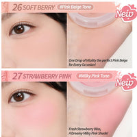 [Peripera] Pure Blushed Sunshine Cheek 026 Fluffy Berry (Soft Berry)
