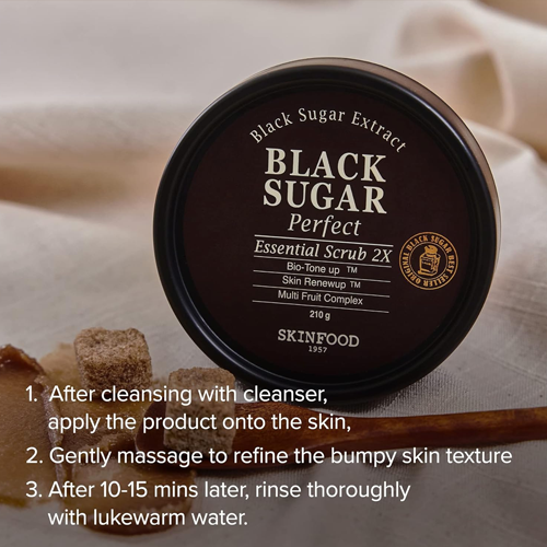 [Skinfood] Black Sugar Perfect Essential Scrub 2X 210ml
