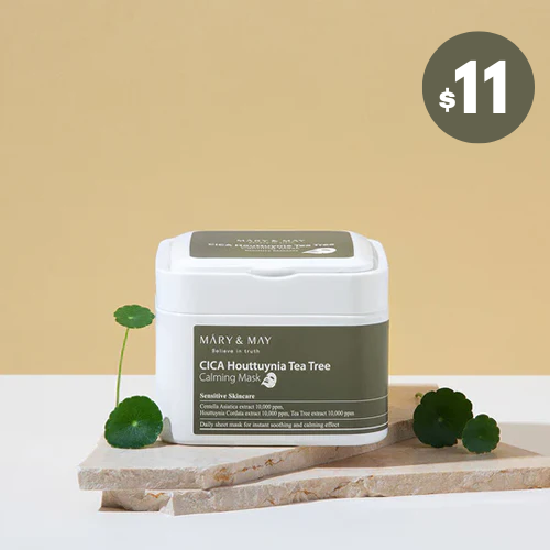 [Mary&May] Cica Houttuynia Tea Tree Calming Mask (30ea)