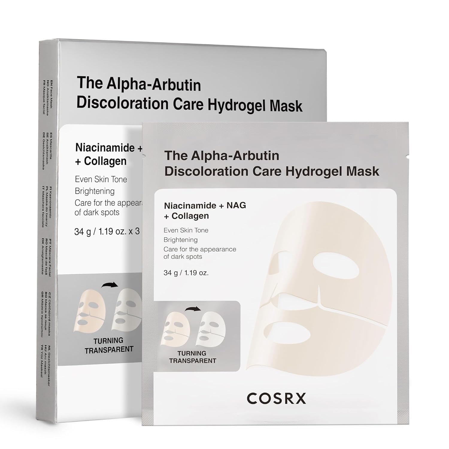 [COSRX] The Alpha-Arbutin Discoloration Care Hydrogel Mask (3ea)