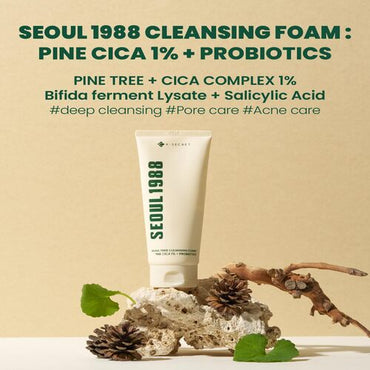 [KSECRET] SEOUL 1988 Cleansing Foam : Pine Cica 1% + Probiotics 150ml