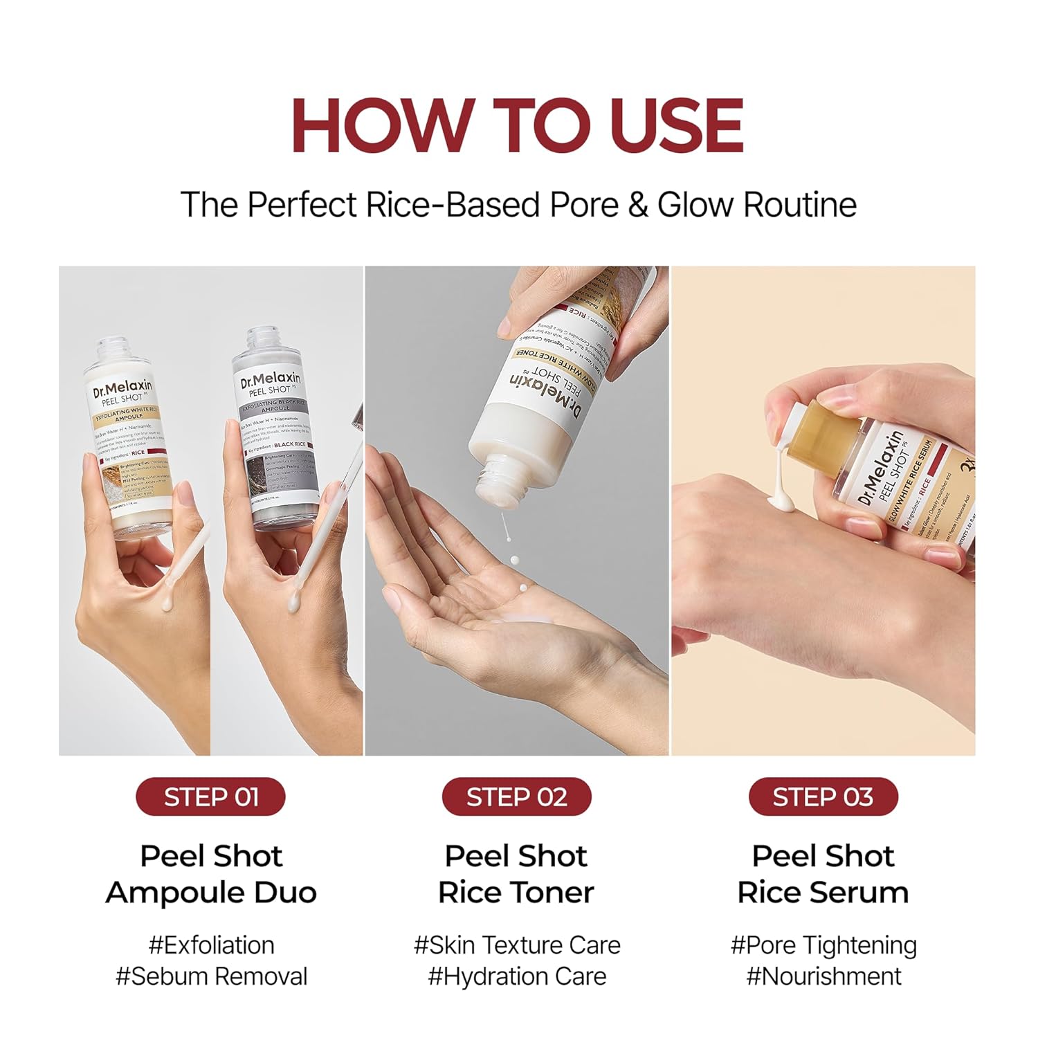 [Dr.Melaxin] Peel Shot Glow White Rice Serum 30ml
