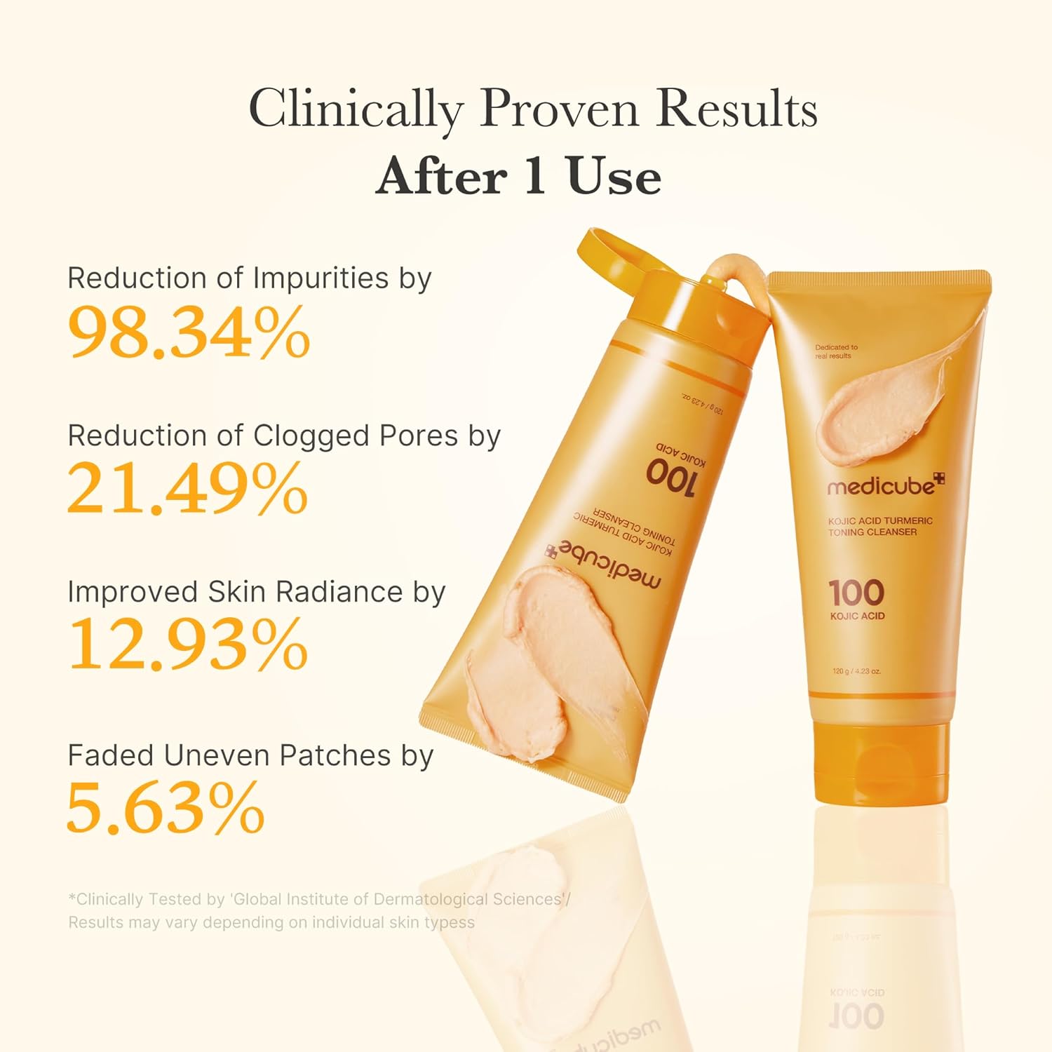 [MEDICUBE] Kojic Acid Turmeric Toning Cleanser 120g