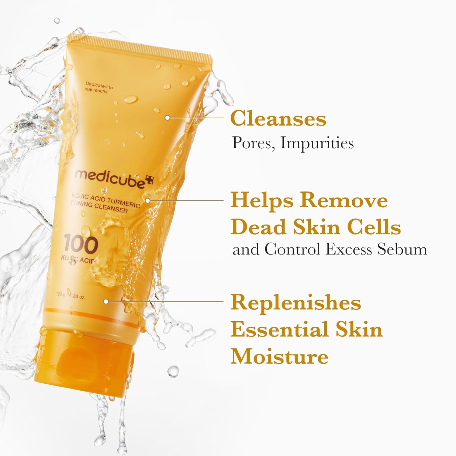[MEDICUBE] Kojic Acid Turmeric Toning Cleanser 120g