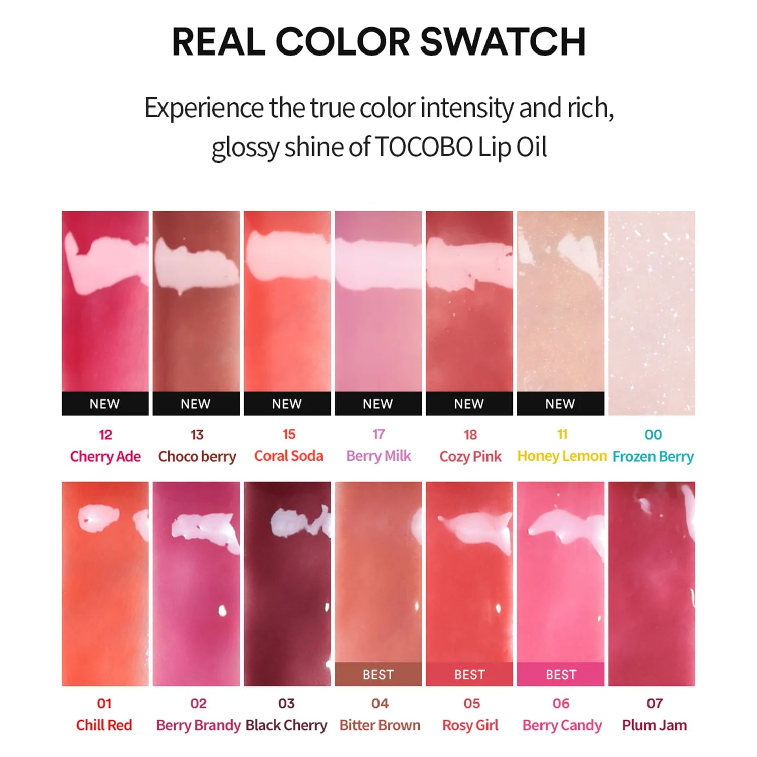 [TOCOBO] Juicy Berry Plumping Lip Oil Glam Max 4ml (14 colors)