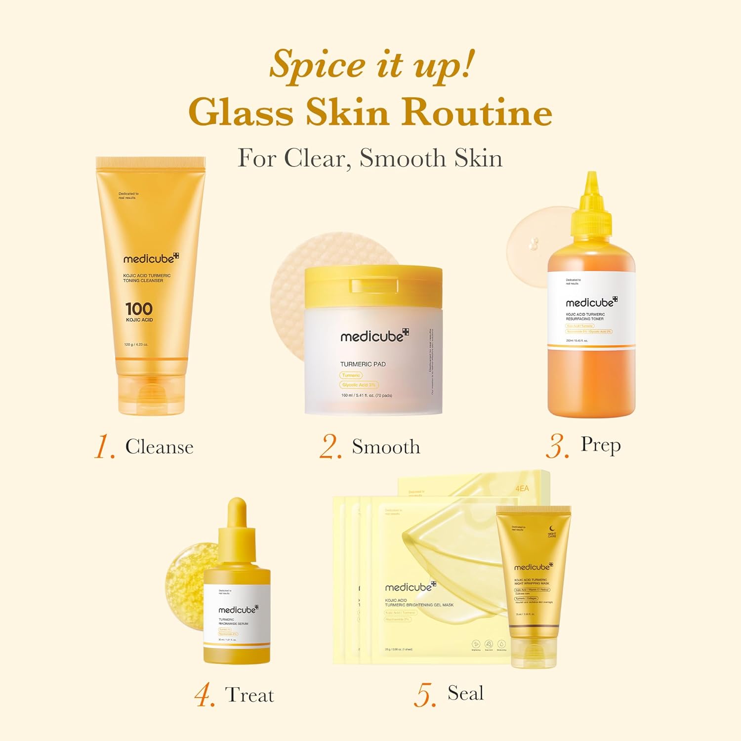 [MEDICUBE] Kojic Acid Turmeric Toning Cleanser 120g
