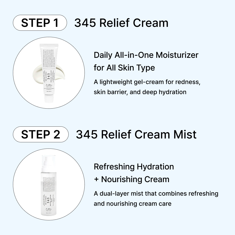 MOIDA SET [Dr. Althea] 345 Calming & Post-Acne Relief Routine for Sensitive & Reactive Skin (Cream + Cream Mist + Cream Mask) *Special Price*