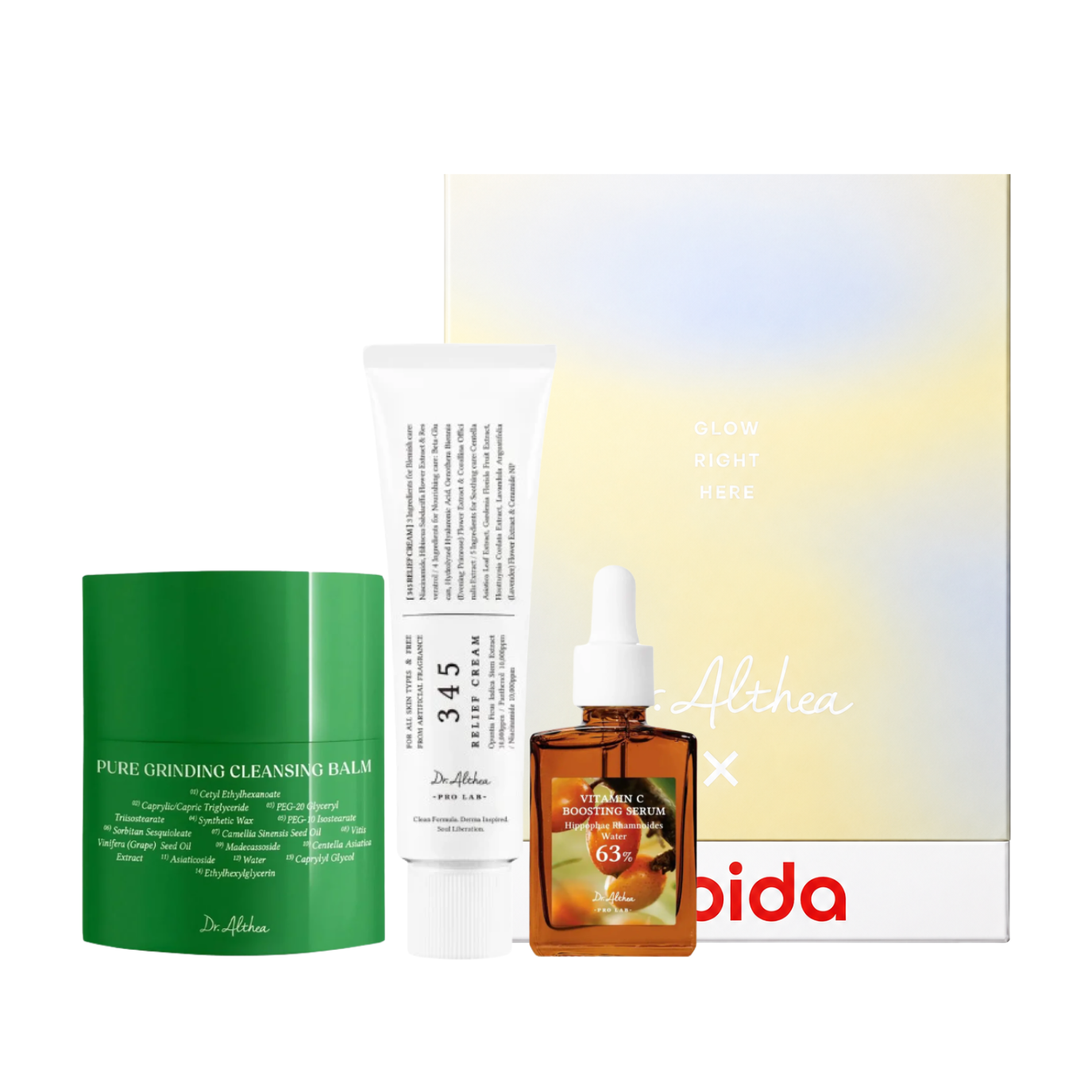 MOIDA BOX [Dr. Althea] Beginner Routine Box for Oily Skin (345 Cream + Vitamin C Serum + Cleansing Balm) *Special Price*