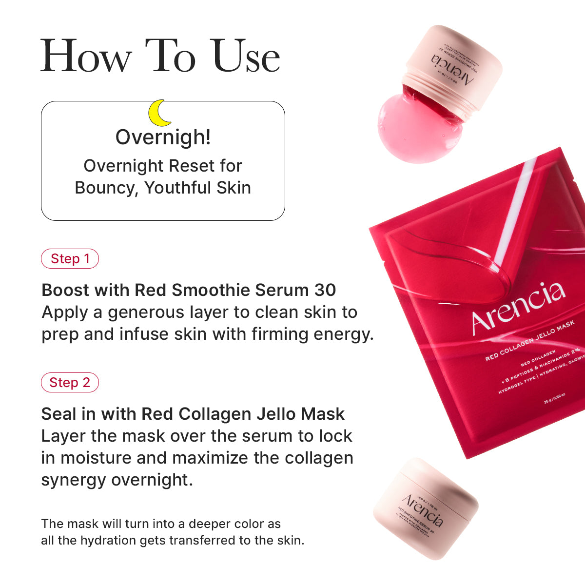 [ARENCIA] Red Collagen Jello Mask 25g (4ea)
