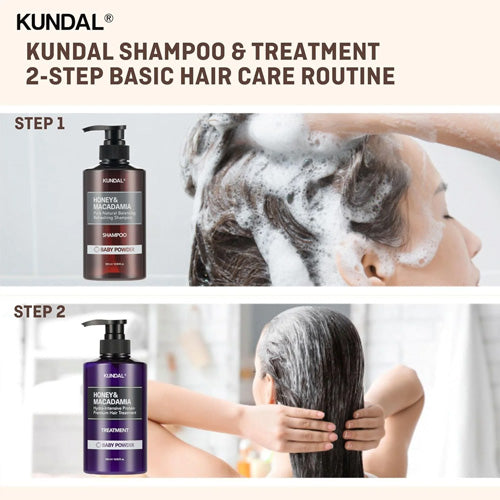 [KUNDAL] Honey & Macadamia Natural Shampoo 500ml (7 types)