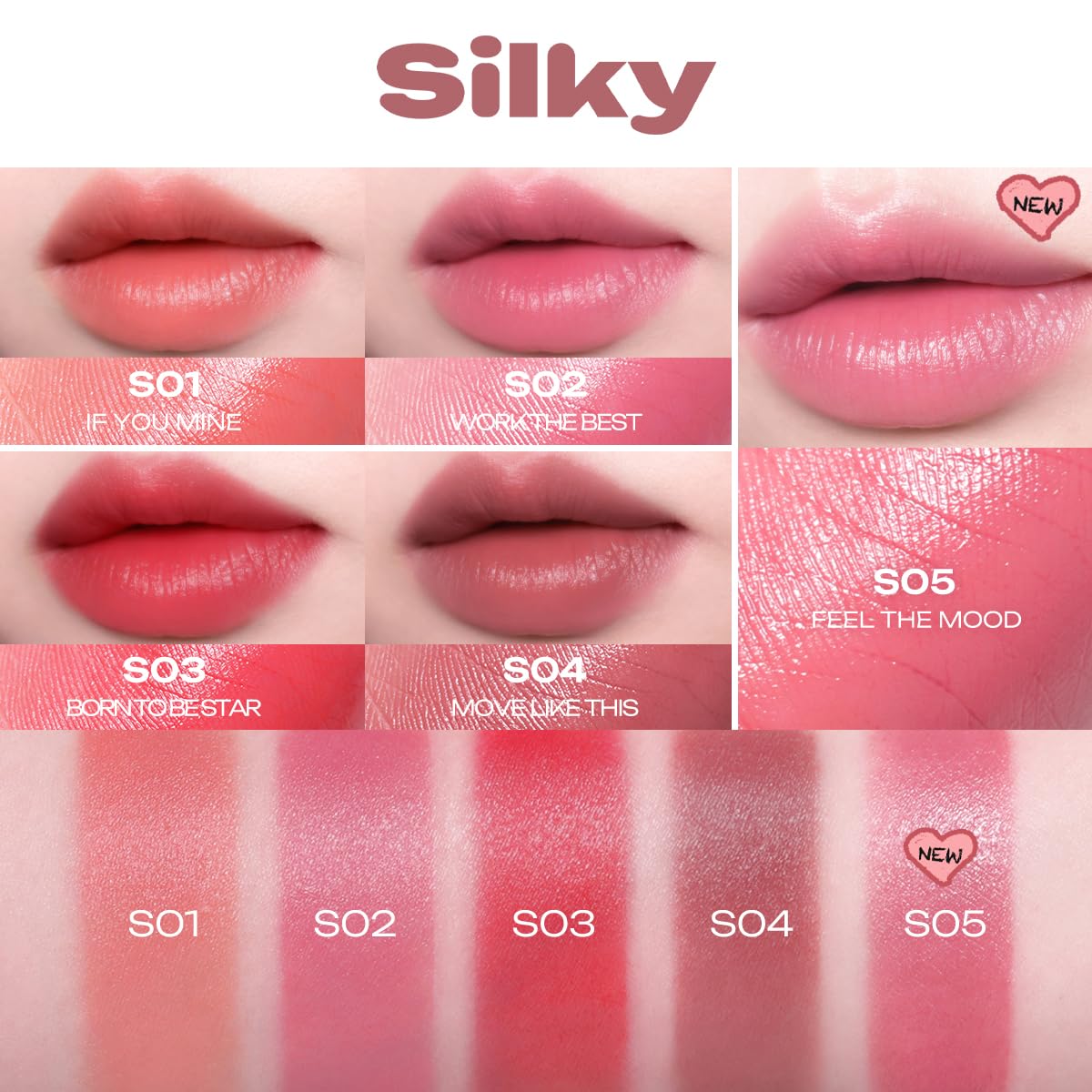 [Peripera] Slip On My Lip (5 colors)