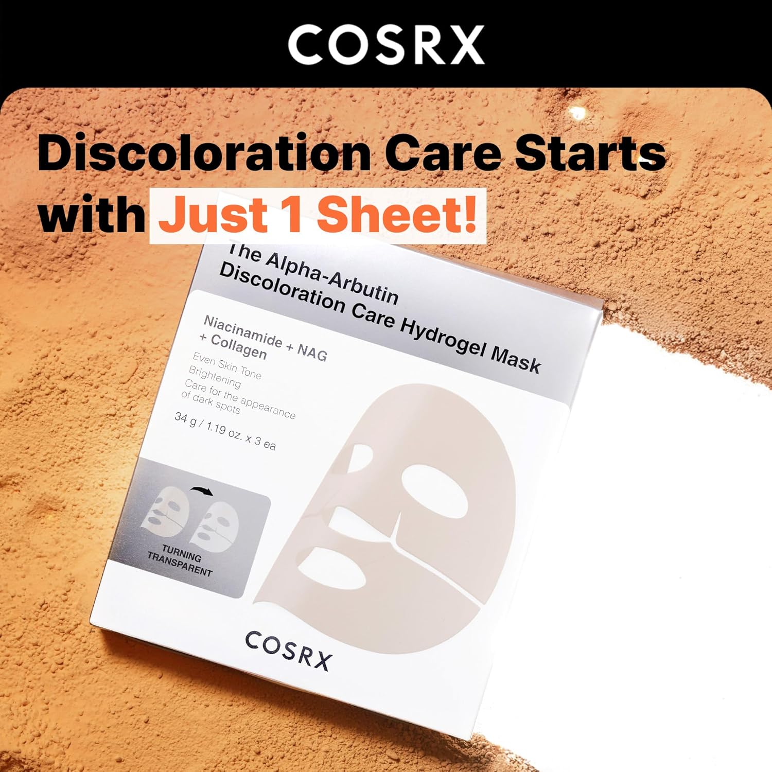 [COSRX] The Alpha-Arbutin Discoloration Care Hydrogel Mask (3ea)