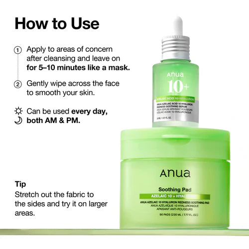 [Anua] Azelaic Acid 10 Hyaluron Redness Soothing Pad (90ea)