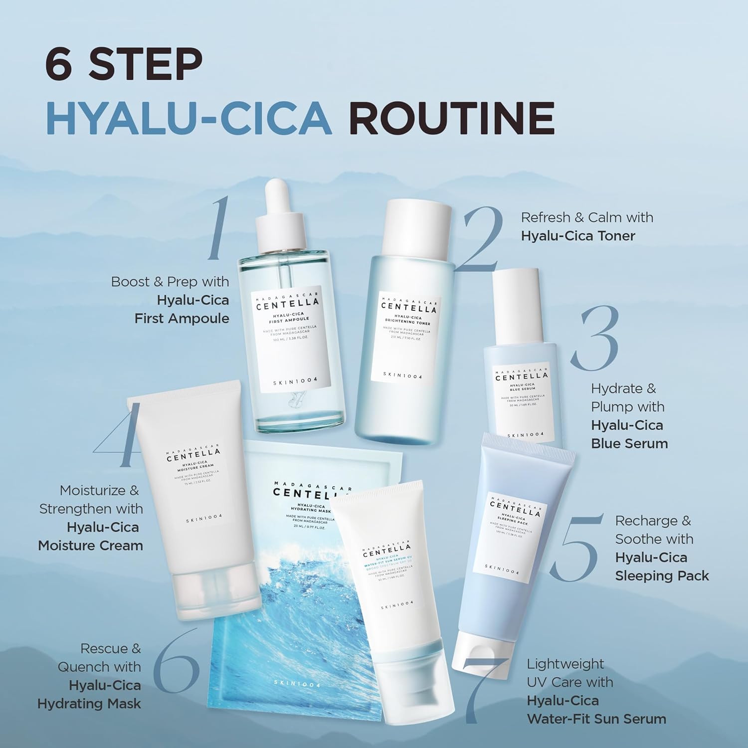 2EA [SKIN1004] Madagascar Centella Hyalu-Cica Water-Fit Sun Serum UV 50ml Double Pack (2ea) *Special Price*