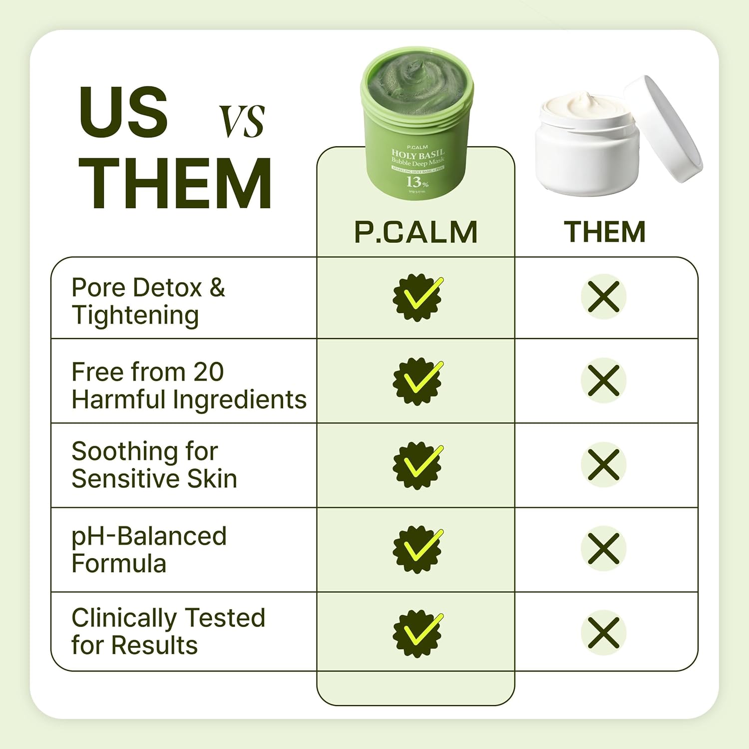 [P.CALM] Holy Basil Bubble Deep Mask 90ml