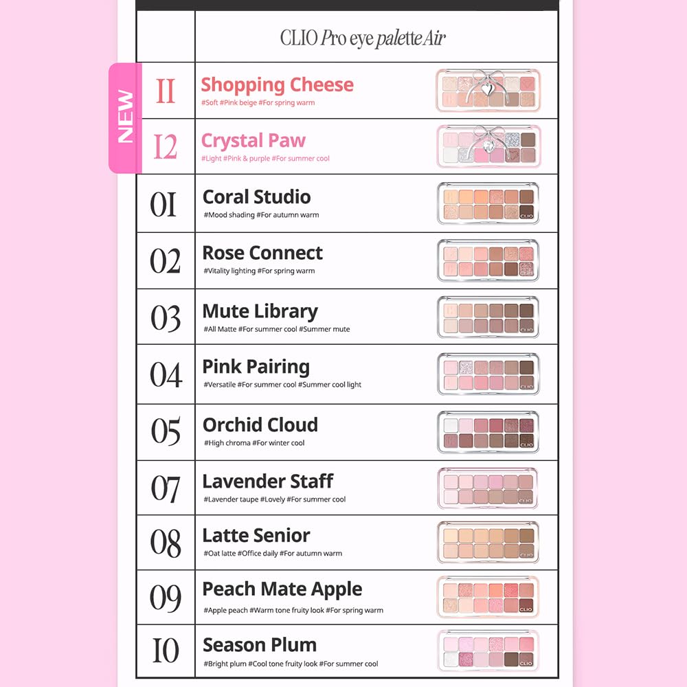 [CLIO] Pro Eye Palette Air Every Fruit Grocery Edition 09 Peach Mate Apple