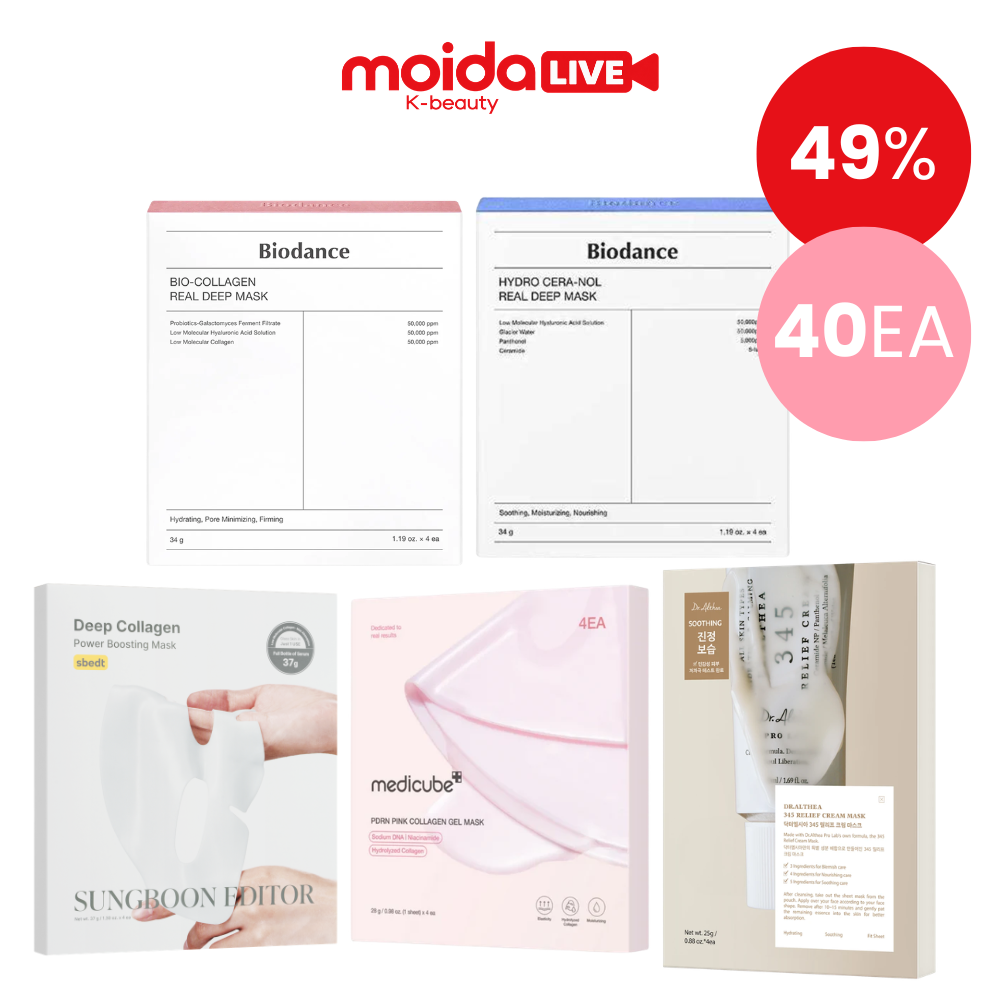 LIVE-EXCLUSIVE [MOIDA] Ultimate K-Beauty Mask Mix Bundle (5 Items Included)