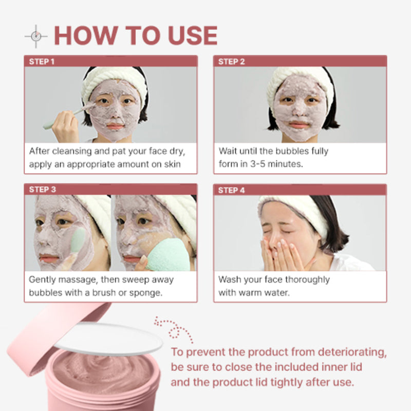 [P.CALM] Red Rice Bubble Deep Mask 90ml