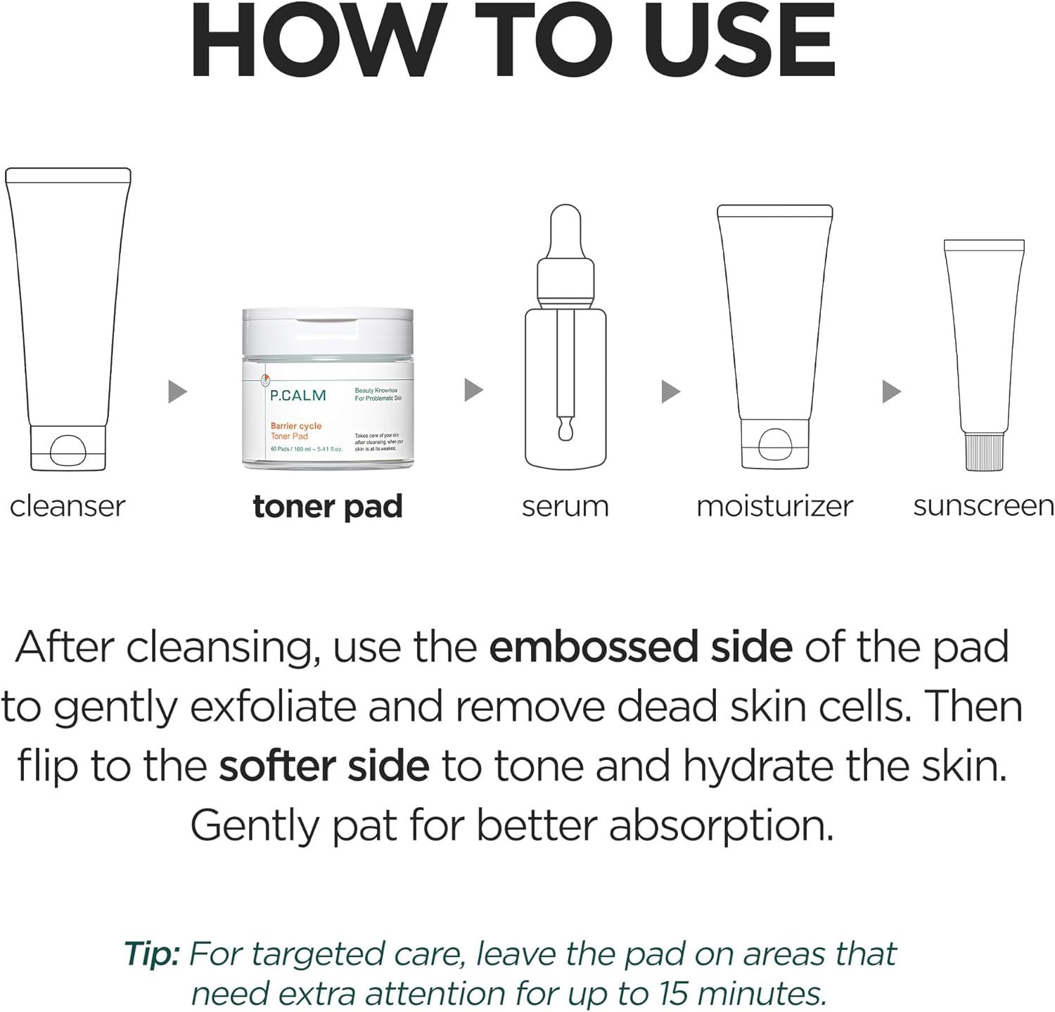 [P.CALM] Barrier cycle Toner Pad 200ml (60ea)