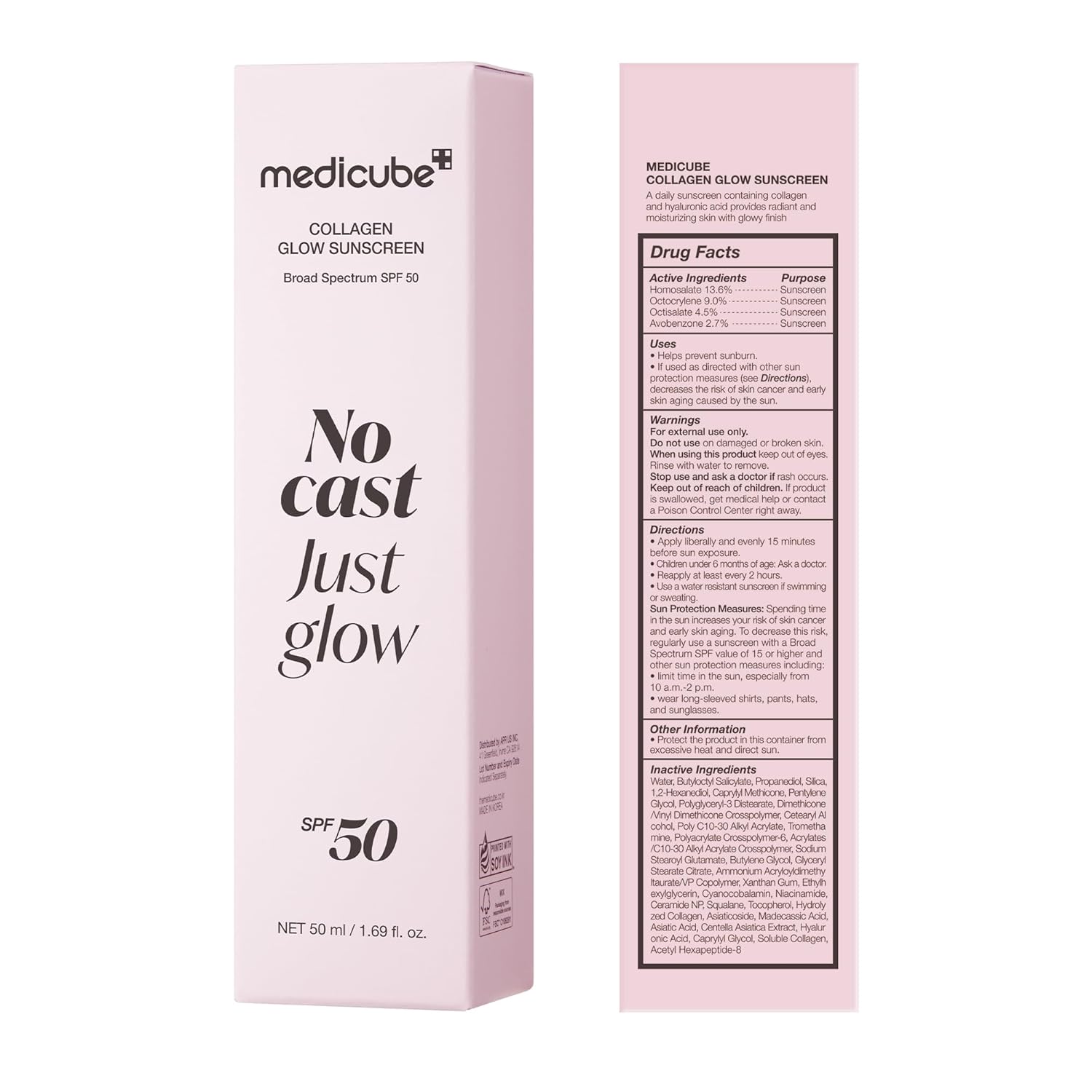 [MEDICUBE] Glow Collagen Sunscreen 50ml SPF 50