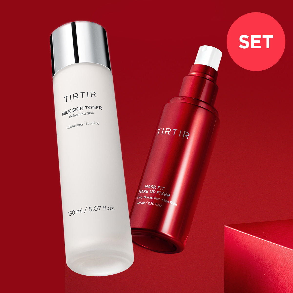 MOIDA SET [TIRTIR] Milk Skin Toner & Make up Fixer Set