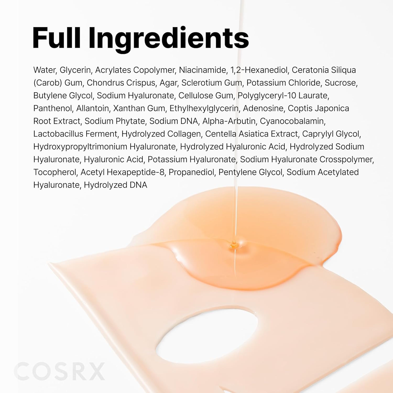 [COSRX] 5 PDRN Hyaluronic Acid Vital Hydrating Hydrogel Mask (3ea)