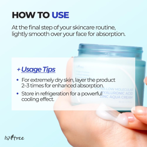 [Isntree] Ultra-Low Molecular Hyaluronic Acid Zinc Aqua Cream 80ml
