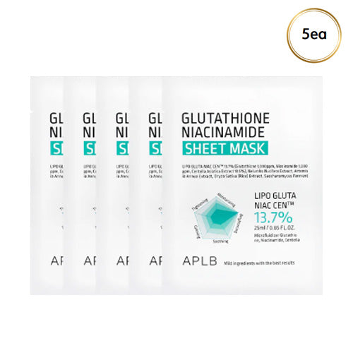 [APLB] Glutathione Niacinamide Sheet Mask (5ea)